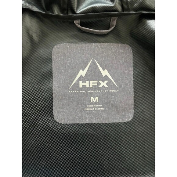 HFX Lightweight Softshell Running Outdoor Rain Jacket Dark Gray Size M - Picture 8 of 9